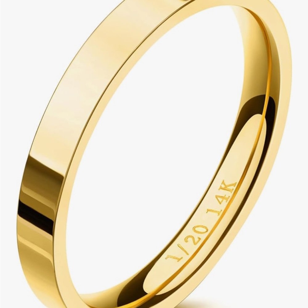14k gold filled 3mm ring size 6